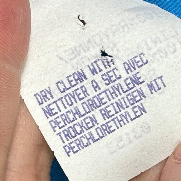 Vintage Chatcarel Bohemian Print Blue Yellow Maxi Shift Dress Size 6 Canada Made - Picture 6 of 11